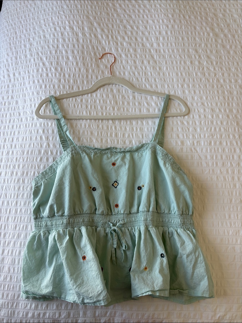 Celebrity Pink Light Aqua Lace-Trim Cami NWOT SZ XXL